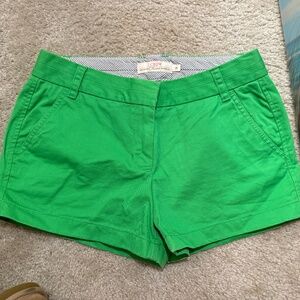 J Crew Green Chino Shorts
